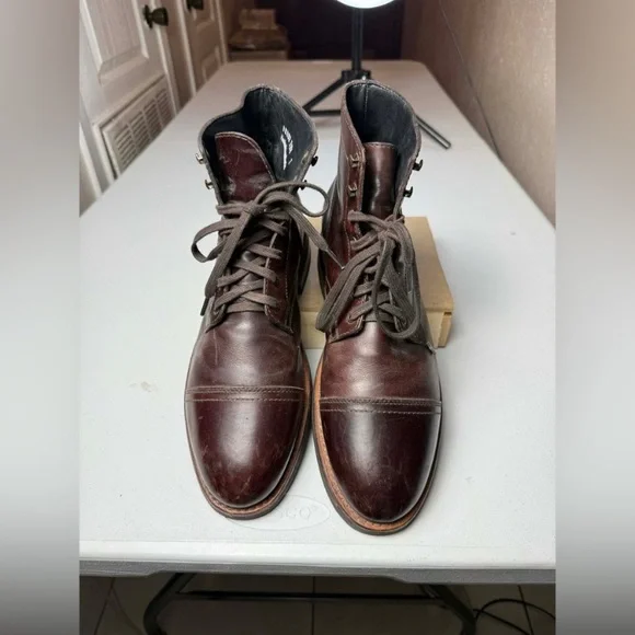 Thursday Boot Co. Captain Boots Mens Size 10.5 Brown Leather Cap Toe Casual - Picture 9 of 13